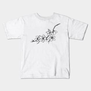 Hand drawn Cherry tree branch Kids T-Shirt